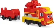 Mighty Express Push-and-Go Train Freighter Nick with Freight Wagon, Hand-Operated Train to The Popular TV Series, from 3 Years