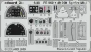 Eduard 1/48 Supermarine Spitfire Mk.I Cockpit (Tamiya) FE960