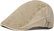 [Qunson] Flat Newsboy Caps for Men Adjustable Lightweight Ivy Gatsby Cabbie Driving Hat
