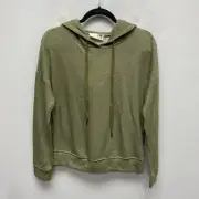 Everleigh Womens Olive Green Long Sleeve Drawstring Pullover Hooded Sweatshirt S