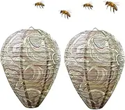 Artificial Wasp Nest Paper Lantern Trap Garden Hanging Wasp Nest Deterrent Decor Drive Repel Orchard Mosquito Kill Wasps Beehive