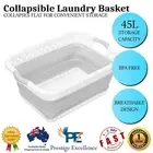 45L Collapsible Laundry Basket Clothes Hamper Washing Cleaning Organiser Bin NEW