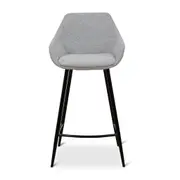 Set of 2 - Cody 68cm Fabric Bar Stool - Spec Grey