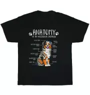 Funny Anatomy Australian Shepherd Aussie Dog Pet Puppy Lover T-Shirt Unisex Gift