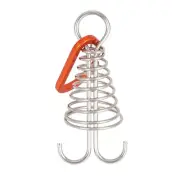 Tent Hook Plate Peg Spiral-shaped Spring Octopus Deck Peg with Carabiner Hook