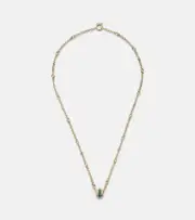 [Spinelli Kilcollin] Spinelli Kilcollin Gravity 18kt gold chain necklace with diamond and emerald One Size gold