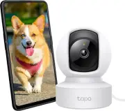 TP-Link Tapo Pan/Tilt AI Smart Home Security Camera, 2K 3MP, Voice Control