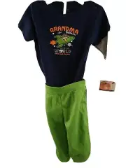 Carters Boys 2 Piece Set "Grandma thinks I'm Out Of The World" 6 Months (434)
