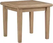 [Signature Design by Ashley] Gerianne Outdoor Eucalyptus Wood Square End Table, Beige