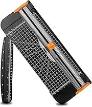 Straight Paper Cutter for Crafting, A4 Paper Trimmer, 38 CM Paper Trimmer with Security Safeguard and Side Ruler, Perfect for Cardstock, Coupon,Photos and Crafting Paper. (Black)