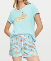 NEW PETER ALEXANDER FLOATING PENNY DACHSHUND DOG PJ SET TOP SHORTS XL RPP$119.90