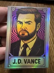 J.D. Vance Swirl Custom Holographic Refractor Art Trading Card /9