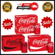 Coca-Cola Classic & Zero Sugar Soft Drink Multipack Cans 20 & 36 x 375mL Au
