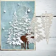 1pc Merry Christmas Metal Cutting Dies Stencils Snowflake Tree Scrapbook Paper Card Embossing Process For Card Making Scrapbooking DIY Cards Photo Album Craft