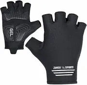 [Zweii ½ Sports] Cycling Gloves Men/Women Half Finger Breathable Leisure Summer Cycling Gloves Gel Cushioning Breathable Non-Slip Outdoor MTB Gloves