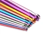 11X 10.6" multicolour Aluminum TUNISIAN / AFGHAN Crochet Hooks Needles 2- 8`hg