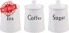 Vintage Home Style Canisters 3 Piece Set, White