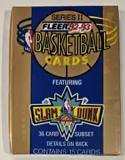 1992-93 Fleer Basketball Series 2 Pack Michael Jordan #273 Slam Dunk Showing