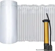 FVIEXE 13.7 Inch x 164 Feet Bubble Cushioning Wrap Roll, Large Bubble Air Bubbles for Packaging Moving Shipping Delivering with Free Pump, Inflatable Air Column Bubble Bag Wine Bottle Protector