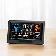 Weather Station Indoor Outdoor Thermometer Wireless, Temperature, Digital Alarm Clock, Color Display, Weather Forecast, Digital Weather Station, for Home Garden Farm