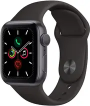 Apple Watch Series 5 (GPS, 44MM) - Space Gray Aluminum Case with Black Sport Band (Renewed) Space Gray Aluminum Case 40mm Black Sport Band