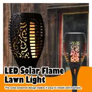 12/96 LED Flame Lawn Lights Garden Solar Lamps Light Warm White Outdoor