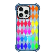 iPhone 16 Pro Bounce Case MagSafe Compatible Rainbow Harlequin