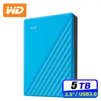 在飛比找PChome24h購物優惠-WD My Passport 5TB 2.5吋行動硬碟-藍(