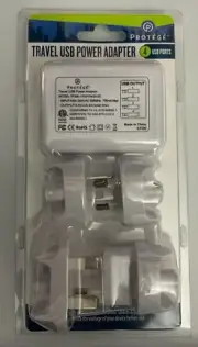 NIB Protege Travel USB Power Adapter 4 Plugs