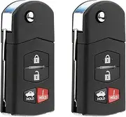USARemote Key Fob Remote Replacement for 2006 2007 2008 2009 2010 2011 2012 2013 2014 2015 Mazda 4-Button Remote Head Key BGBX1T478SKE125-01 - Programming Guide Included (Set of 2)