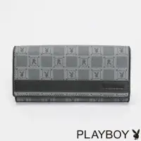 在飛比找momo購物網優惠-【PLAYBOY】翻蓋長夾 Lofty系列(灰色)