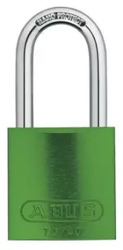 Abus 72 Hb/40-40 Kax6 Green Lockout Padlock,Ka,Green,1-1/2"H,Pk6