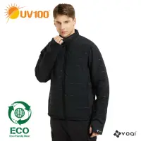 在飛比找momo購物網優惠-【UV100】FURTEK防潑科技羽絨拼接立領外套-男(防潑