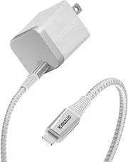 OtterBox Premium Pro Fast Charge USB-C to Lightning Wall Kit, 30W - Lunar Light (White