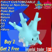 Pokémon Sword and Shield ✨ Shiny Corsola ✨ W/ Best 6IV Customizable