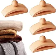 Quilt Wall Hangers, 4 Pieces Wooden Wall Mounted Quilt Holders, Carpet Rug Display, Blanket Hanger Clamps for Tapestries, Fabric Crafts