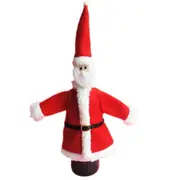 4SET Christmas Dinner Table Santa Decoration Cloth Plush Champagne Wine Bottle Bags Sets