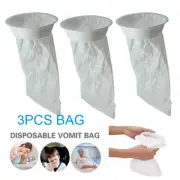 3Pcs Disposable Vomit Bags Sickness Travel Plane Motion Car Sea Sick Sealable AU