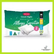 Tontine T6863 Goodnight Allergy Sensitive Medium Pillow, 2 Pack