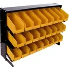 24 Bin Parts Storage Rack Trays Nuts Bolts Tools Crafts Beads Garage Table Top