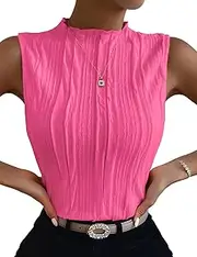[Aranmei] Women's Bodysuit Turtle Neck Sleeveless Body Suit Top Tanga Leotard Jumpsuit Tops One Piece Vest Top Elegant