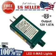 Replacement Power Supply for LED Xmas Tree Lights DC 12V 1.67A - TS-20WL12V