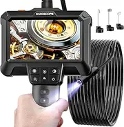 Endoscope Camera with Light - IP67 Waterproof Borescope, 4.3" LCD Screen, HD 1080P Inspection Camera, 8 Adjustable LED Lights, 16.5ft Semi-Rigid Cord
