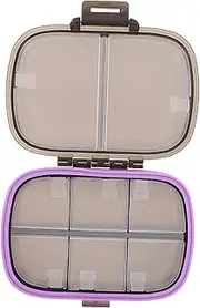 ADOCARN Travel Pill Organizer Diy Mini Pill Box Airtight Pill Container Portable Medicine Organiser 8 Compartment Medicine Dispenser