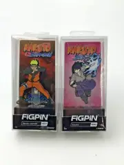 FiGPiN Naruto Shippuden Naruto #1377 Sasuke #1042 Set of 2 Collectible Pins