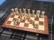 Chess Set - Tournament No. 5 / Zagreb, Dbl.Weighted Pieces & Chess Board Box