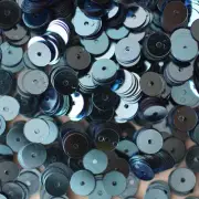 6mm Flat SEQUIN PAILLETTES ~ Light BLUE Metallic ~ Round Disc ~ Made in USA