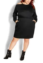 CITY CHIC Eliana Dress in Black Plus Size Medium / 18 NWT [RRP $99.95]
