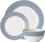 Avie Casablanca Dinner Set, 12-Pieces - Blue