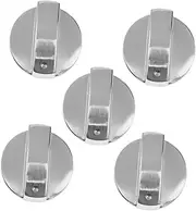Kisangel 5Pcs Gas Stove Knobs Durable Replacement Control Dials for Cooktop and Range High Reliability Knobs for Gas Cooker Finish Easy to Install